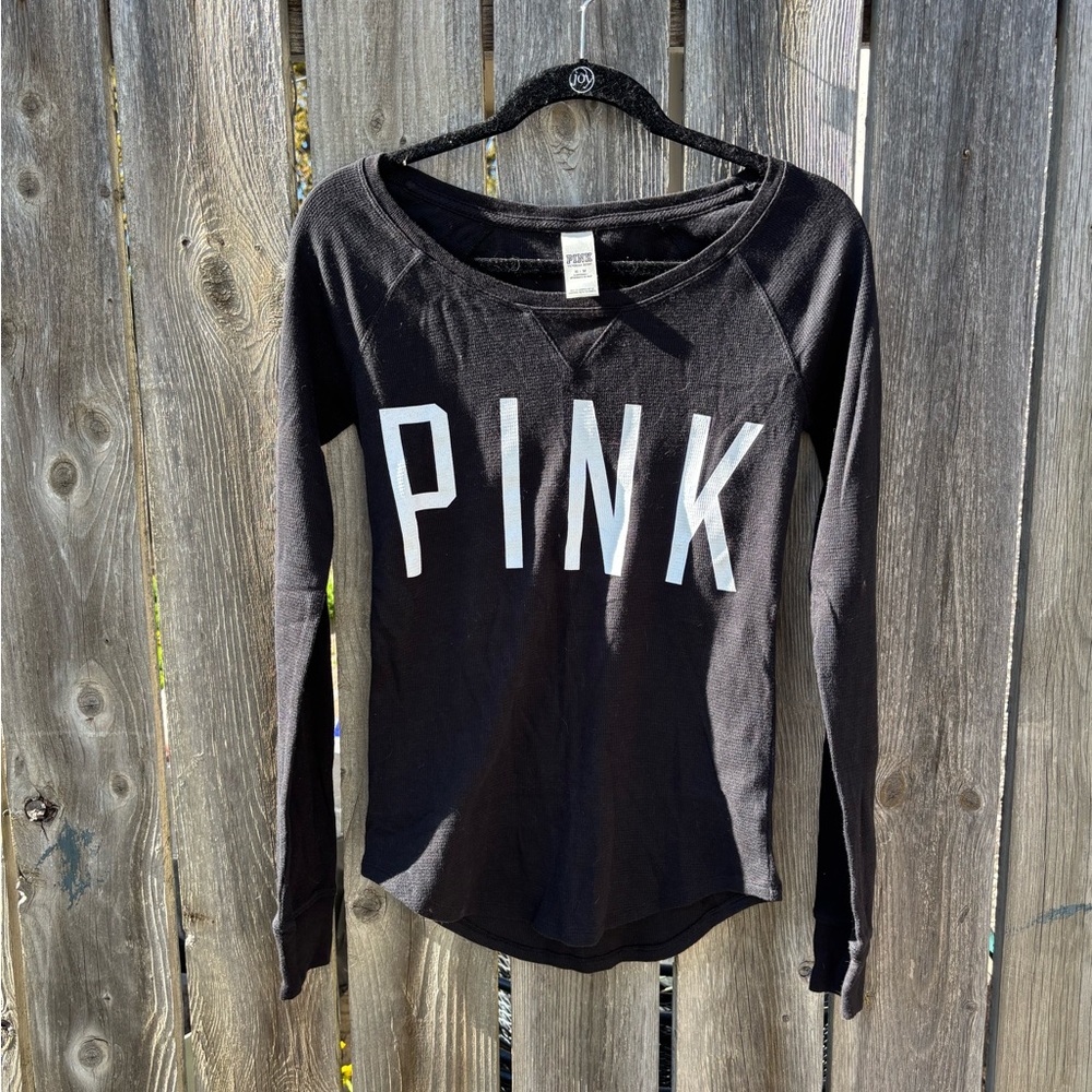 Vintage Y2K PINK Victoria's Secret Logo Top